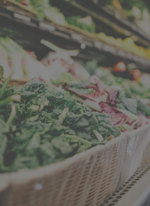 Produce section of store